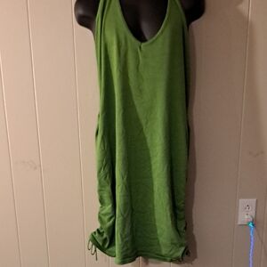 PrettyLittleThing Vibrant Green Halter Top Dress